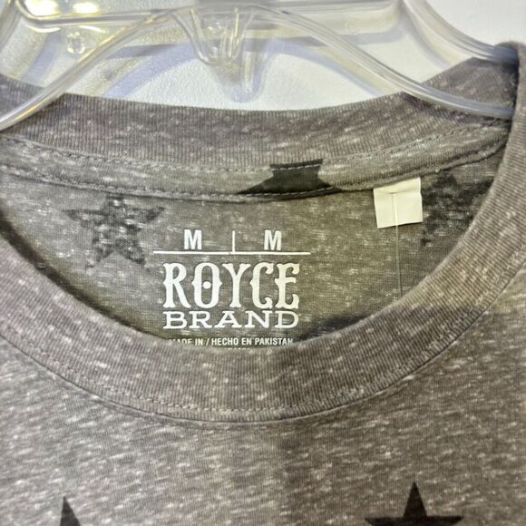 Royce Brand Womens USA Star Graphic T-Shirt Medium Heather Gray Short Sleeve - Picture 3 of 6
